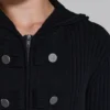 Militaire gebreide trui met capuchon