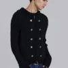 Militaire gebreide trui met capuchon