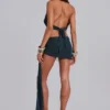 Moara gebreide mini-jurk met diep decolleté