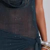 Moara gebreide mini-jurk met diep decolleté