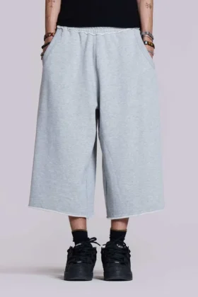 Monster 3/4 grijze gemêleerde korte broek