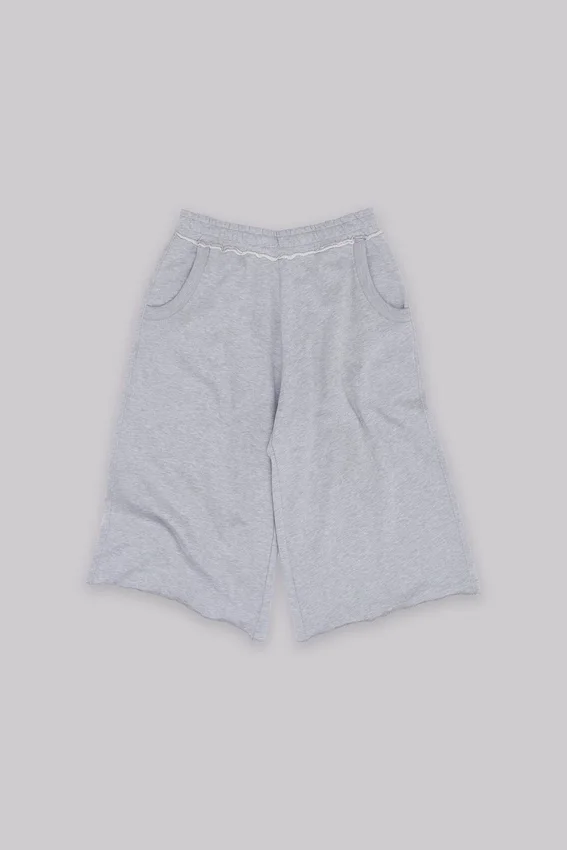 Monster 3/4 grijze gemêleerde korte broek