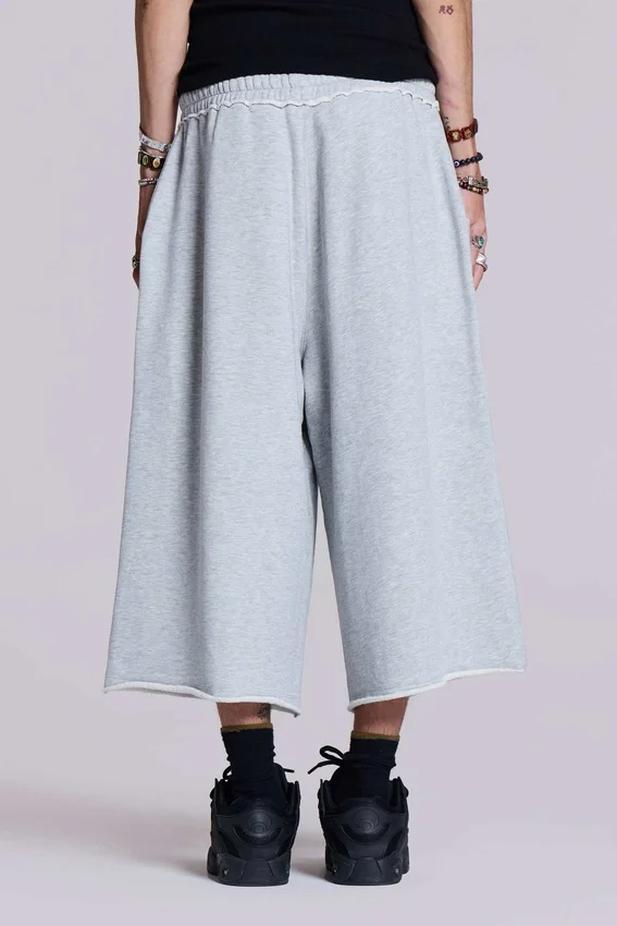 Monster 3/4 grijze gemêleerde korte broek