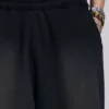 Monster 3/4-shorts in gewassen zwart