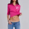 Nella-poloshirt in roze