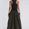 Ramona Burnout-vesttop in zwart