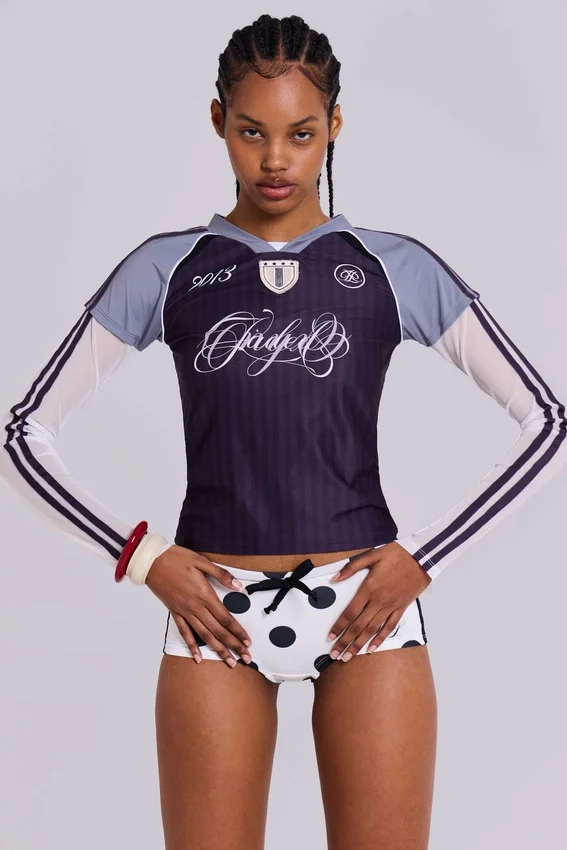 No.13 voetbal-minishort met stippen
