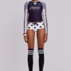 No.13 voetbal-minishort met stippen