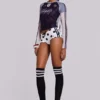 No.13 voetbal-minishort met stippen
