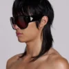 Noctra XL Stud-zonnebril in damson