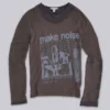 Noise dubbellaagse top met lange mouwen