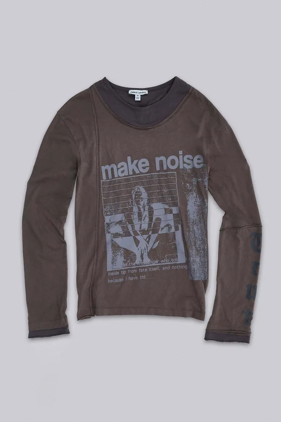 Noise dubbellaagse top met lange mouwen