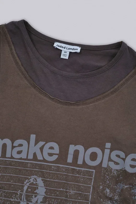 Noise dubbellaagse top met lange mouwen