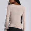 Oatmeal Haze Henley-top