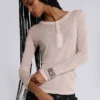Oatmeal Haze Henley-top