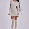 Oatmeal Mist mini-jurk