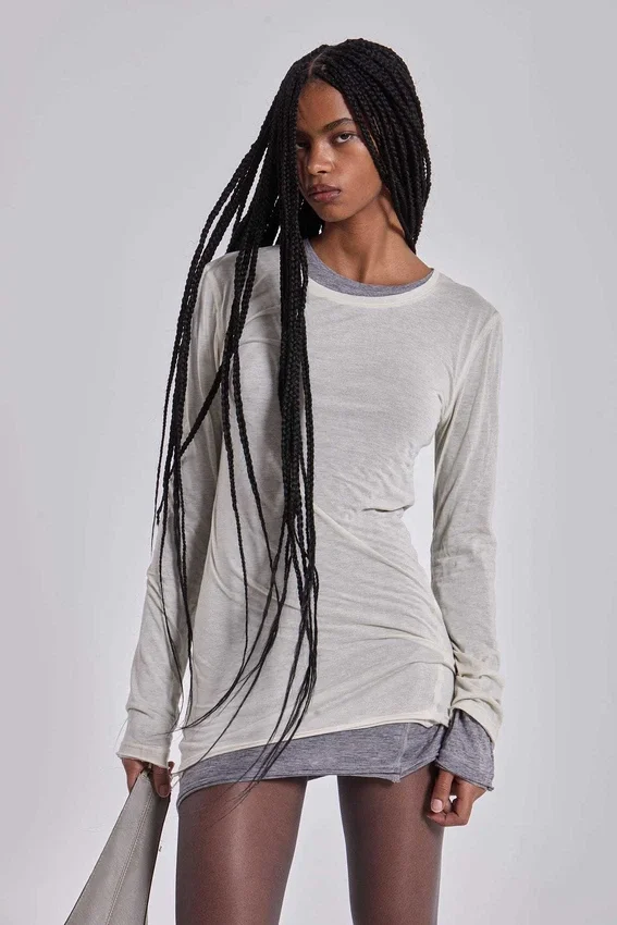 Oatmeal Mist mini-jurk