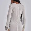 Oatmeal Mist mini-jurk
