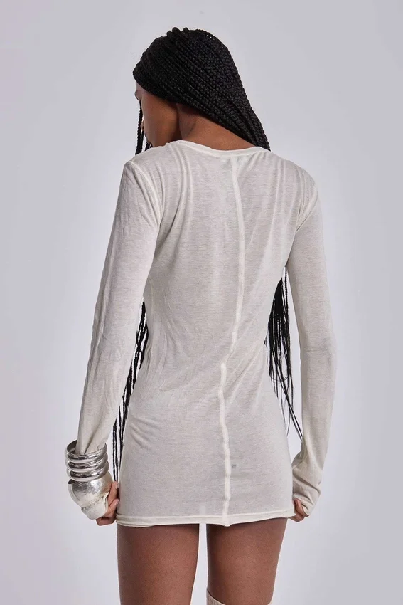 Oatmeal Mist mini-jurk