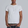 Off White Haze Henley-T-shirt