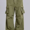 Olijfgroene XL Parachute Cargo-cargobroek