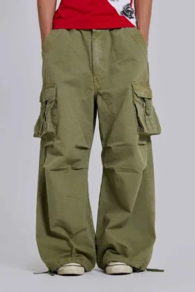 Olijfgroene XL Parachute Cargo-cargobroek
