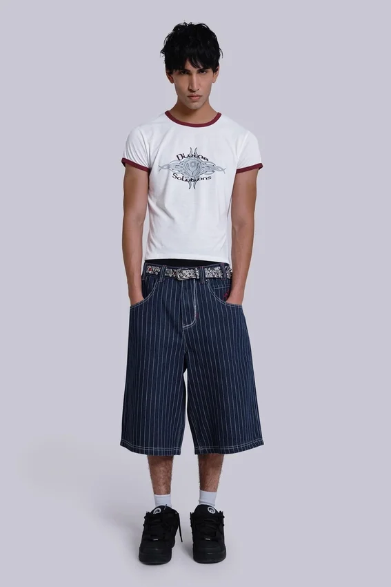 Ollie-jorts met krijtstreep