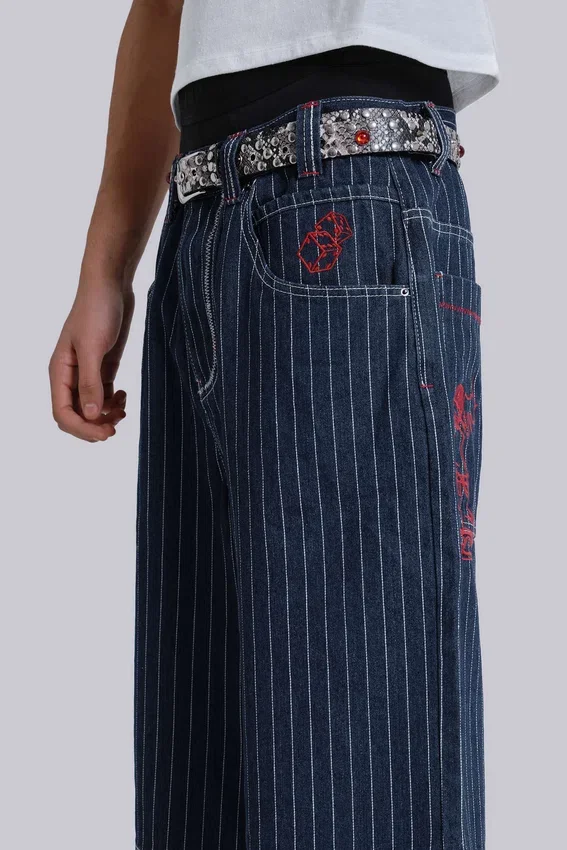 Ollie-jorts met krijtstreep