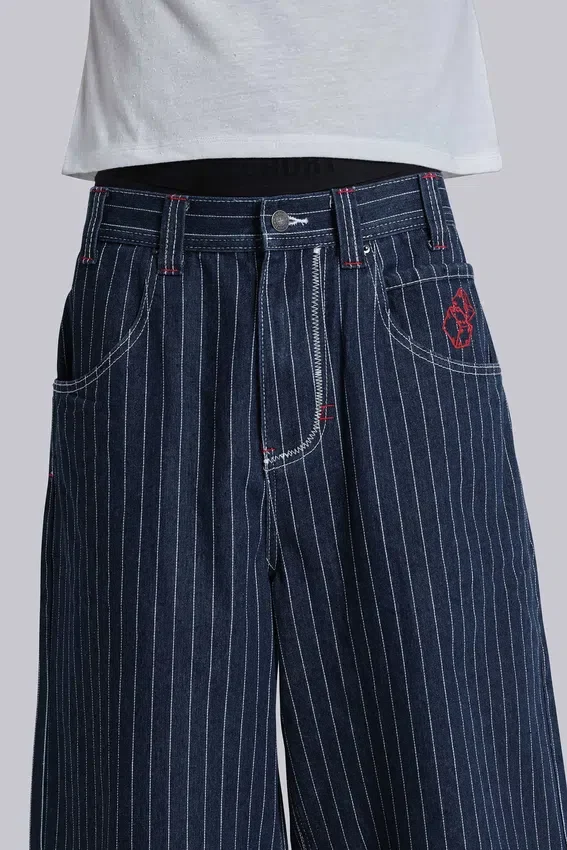 Ollie-jorts met krijtstreep