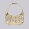 Osmium leren tas met studs in crème