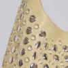 Osmium leren tas met studs in crème