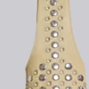 Osmium leren tas met studs in crème