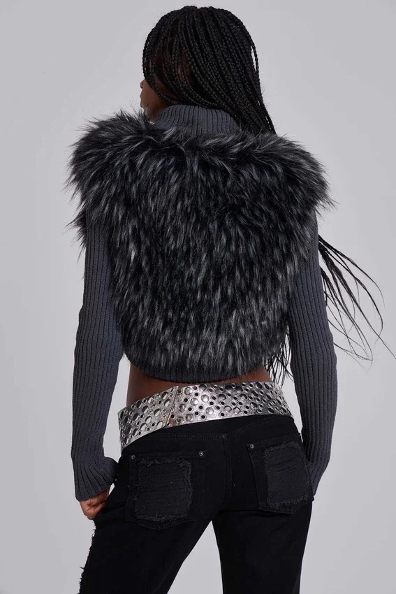 Osmium-riem met studs in zilver
