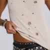 Osmium-riem met studs in zwart