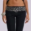 Osmium-riem met studs in zwart