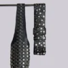 Osmium-riem met studs in zwart