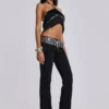 Osmium-riem met studs in zwart