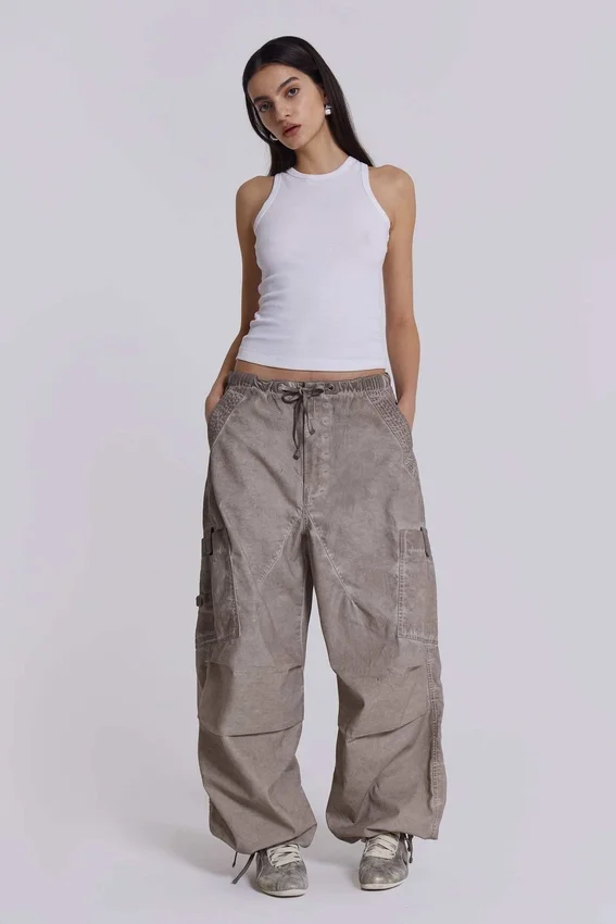 Parachute Pants met Stone Oil-was
