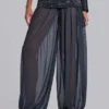 Pelagia ballonbroek met omgeslagen tailleband en studs