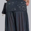 Pelagia ballonbroek met omgeslagen tailleband en studs