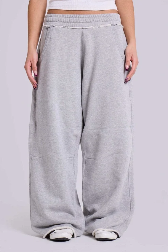 Petite grijs gemêleerde baggy Monster Joggers