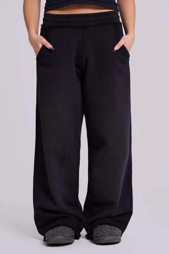 Petite zwarte baggy Monster Joggers