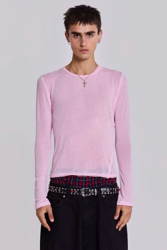 Pink Mist-top met lange mouwen