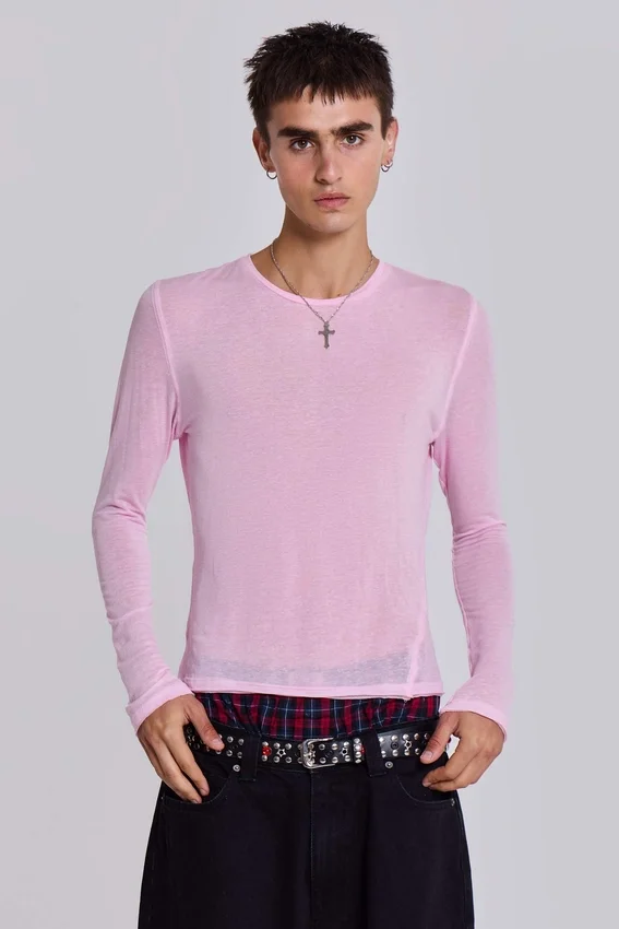 Pink Mist-top met lange mouwen