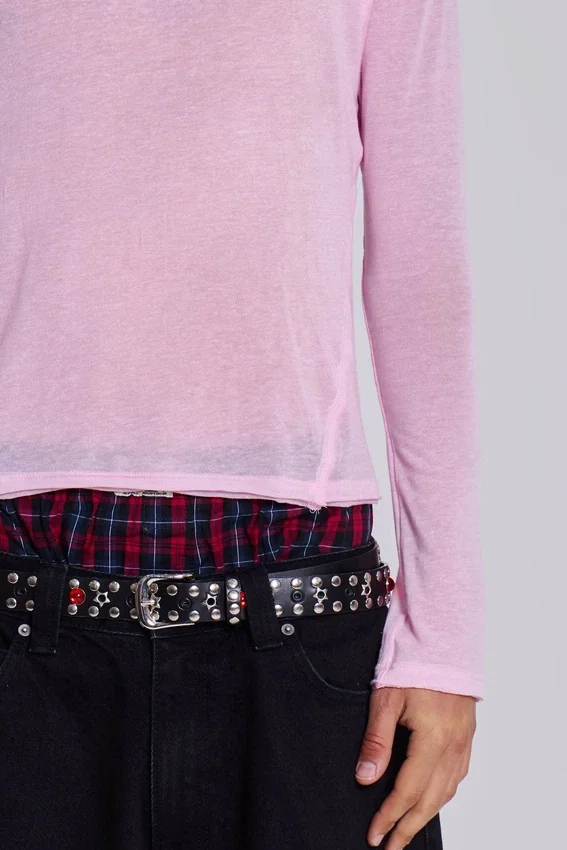 Pink Mist-top met lange mouwen
