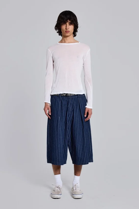 Pinstripe Denim XL Goliath Shorts