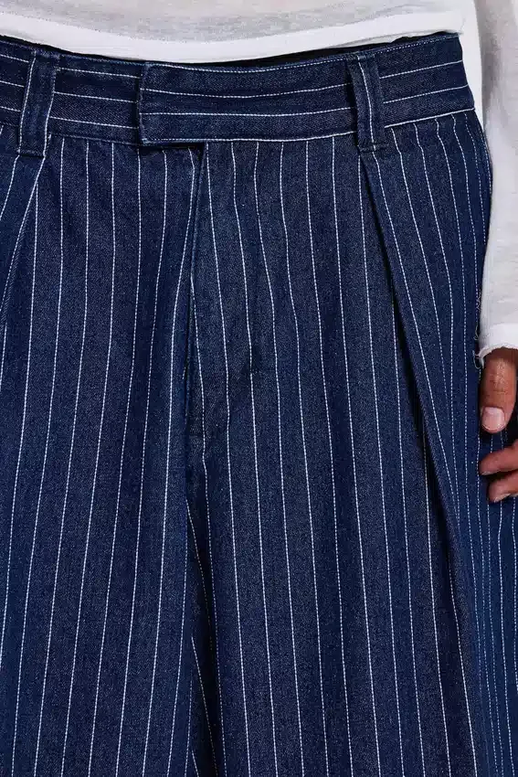 Pinstripe Denim XL Goliath Shorts