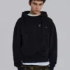 Pullover Bitten-hoodie in zwart