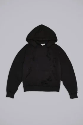Pullover Bitten-hoodie in zwart