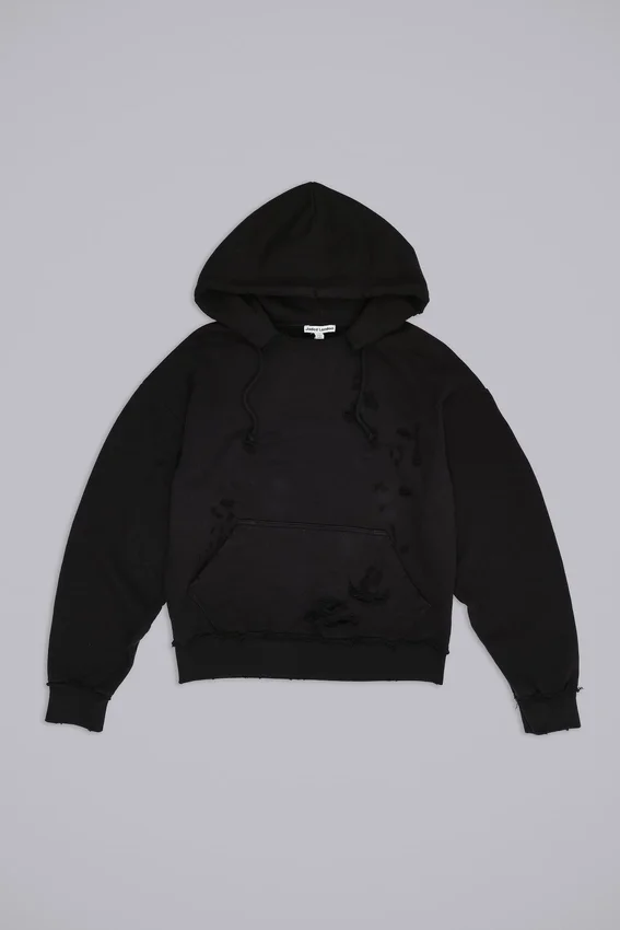 Pullover Bitten-hoodie in zwart